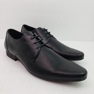 Boohoo MAN Embossed Vamp Smart Mens Size 10 Black Formal Dress Shoes MZZ65877-10